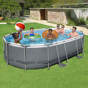 Steel Frame Pool 488x305x107cm | Pump, Filter, Ladder & Cover Included