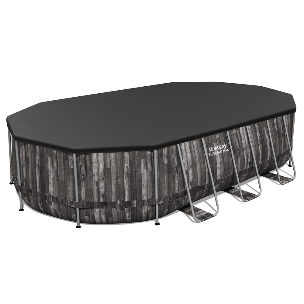 Steel Frame Pool Set | 6.1x3.66m | Filter, Pump, Ladder & Cover