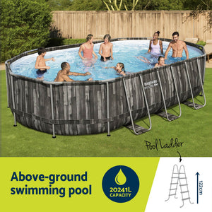 Steel Frame Pool Set | 6.1x3.66m | Filter, Pump, Ladder & Cover