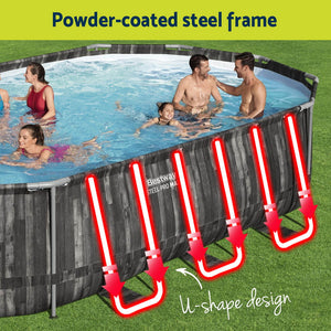 Steel Frame Pool Set | 6.1x3.66m | Filter, Pump, Ladder & Cover