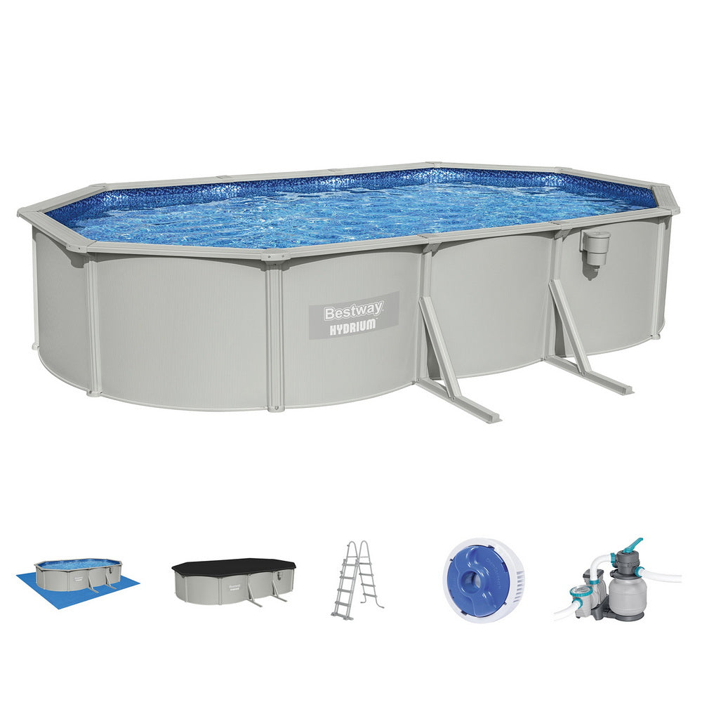 Round Steel Frame Pool Set | 610x366cm | Filter, Ladder & Pump Included