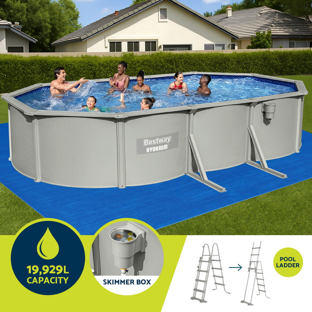 Round Steel Frame Pool Set | 610x366cm | Filter, Ladder & Pump Included