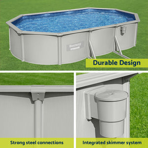 Round Steel Frame Pool Set | 610x366cm | Filter, Ladder & Pump Included