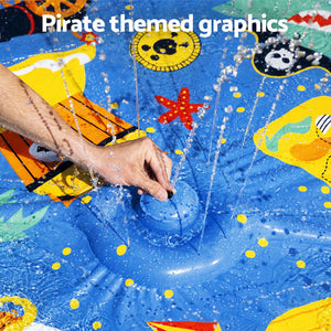 Kids Splash Pad Pool 170x140cm | Sprinkler Spray Play Mat