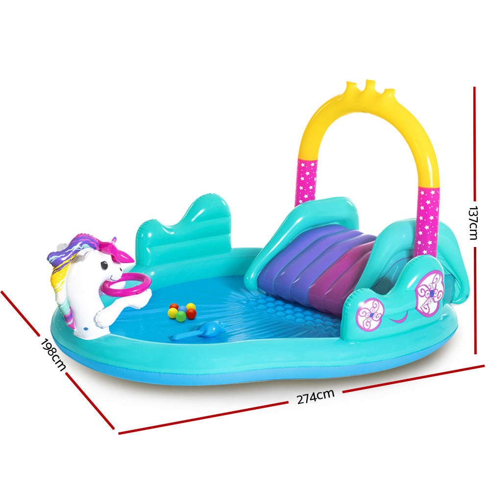 Kids Pool | 274x198x137cm | Inflatable Above Ground Swimming Play Pools | 220L