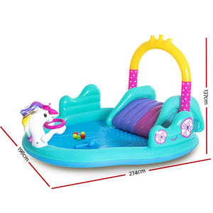 Kids Pool | 274x198x137cm | Inflatable Above Ground Swimming Play Pools | 220L