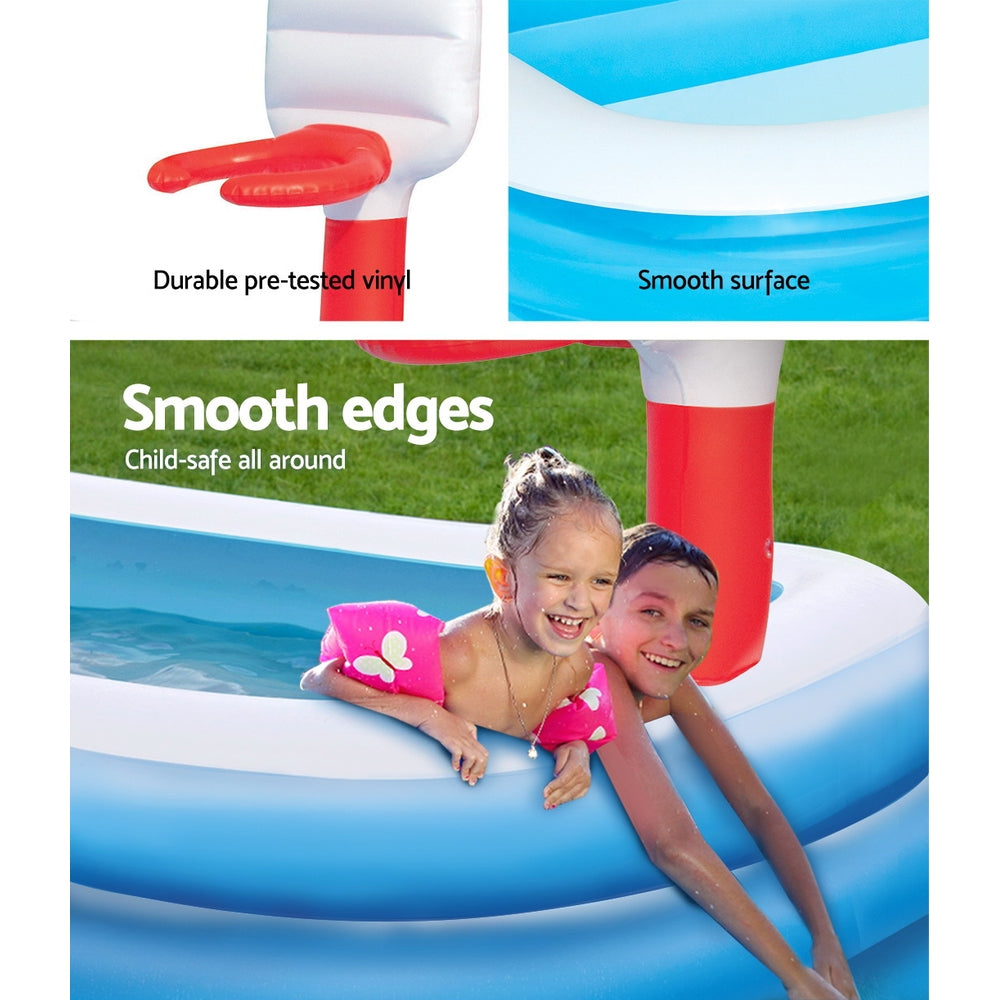 Kids Pool | 251x168x102cm | Inflatable Above Ground Swimming Play Pools | 636L