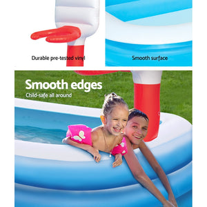 Kids Pool | 251x168x102cm | Inflatable Above Ground Swimming Play Pools | 636L