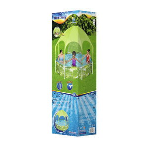 Kids Pool | 244x51cm | Steel Frame | Swimming Play Pools | Canopy | 1688L