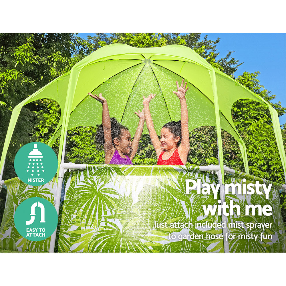 Kids Pool | 244x51cm | Steel Frame | Swimming Play Pools | Canopy | 1688L