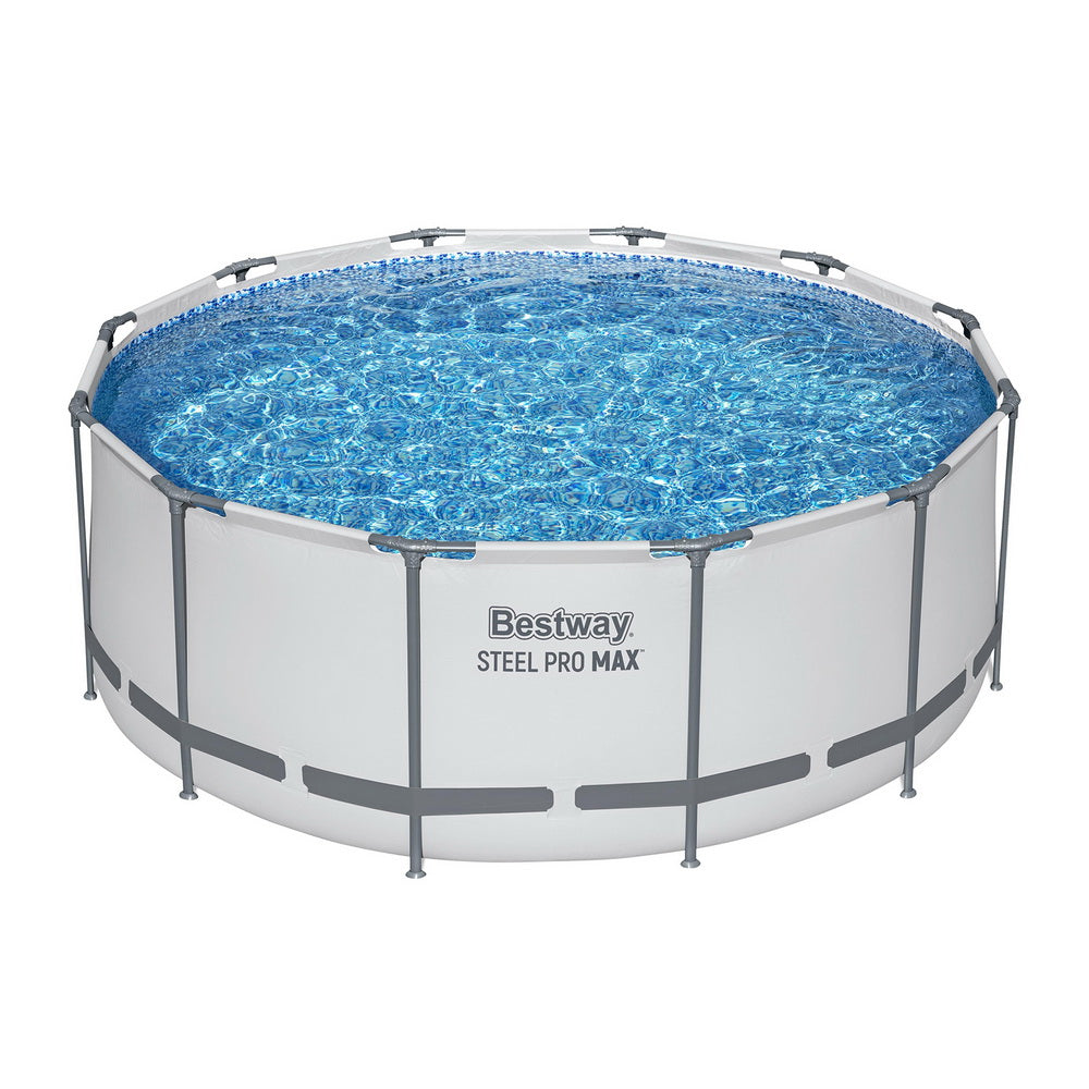 Round Above-Ground Pool 366cm | Filter Pump, Cover & Ladder Included