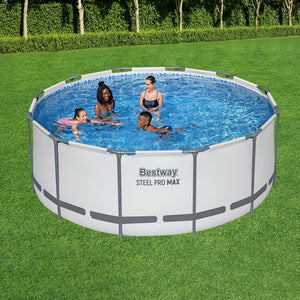 Round Above-Ground Pool 366cm | Filter Pump, Cover & Ladder Included