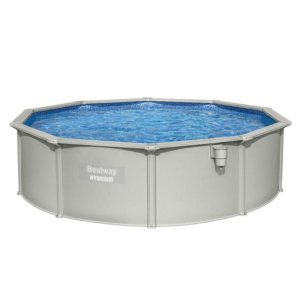 Steel Frame Pool Set 457cm | Round Above-Ground Pool | Filter & Ladder | 17,430L