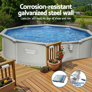 Steel Frame Pool Set 457cm | Round Above-Ground Pool | Filter & Ladder | 17,430L