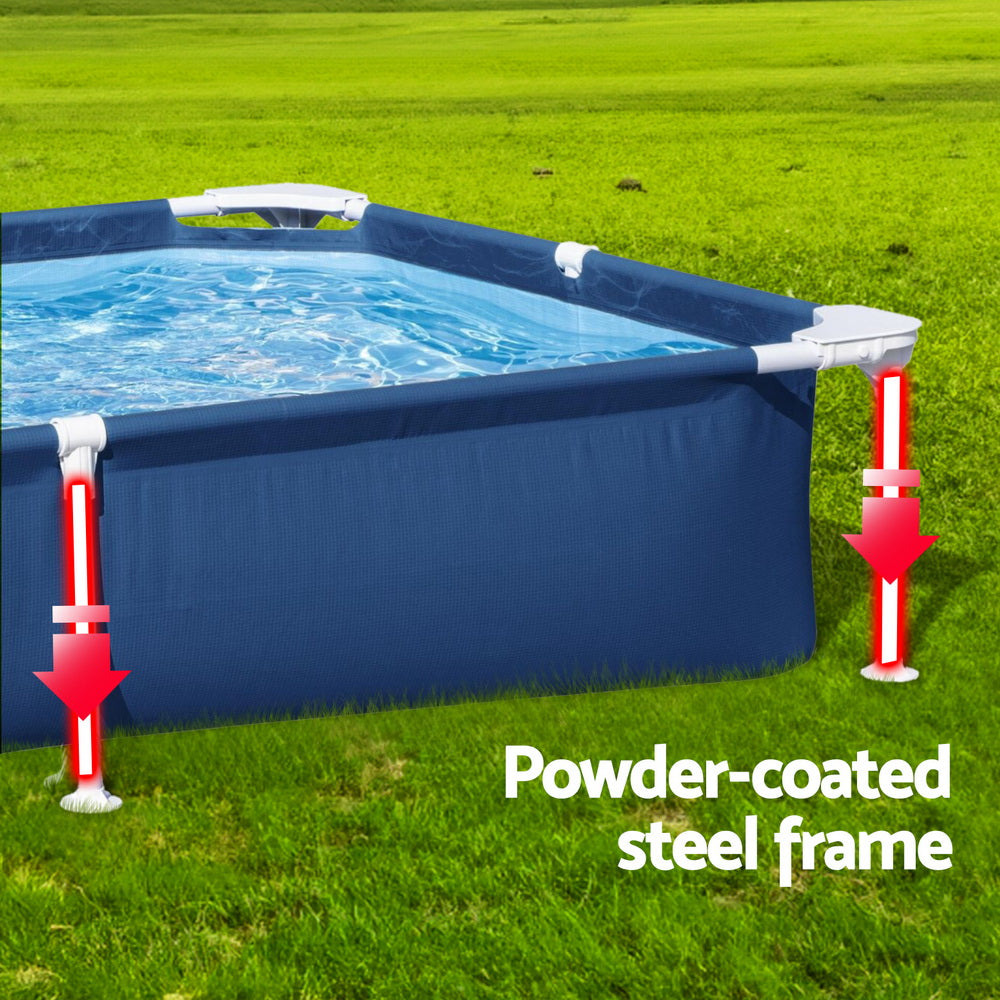 Swimming Pool | 221x150x43cm | Steel Frame | Above Ground Pools | 1200L