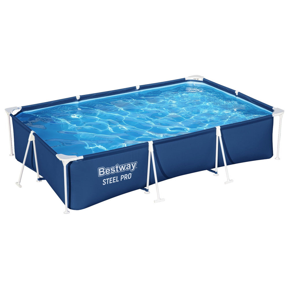 Swimming Pool | 300x201x66cm | Steel Frame | Above Ground Pools w/Filter Pump | 3300L
