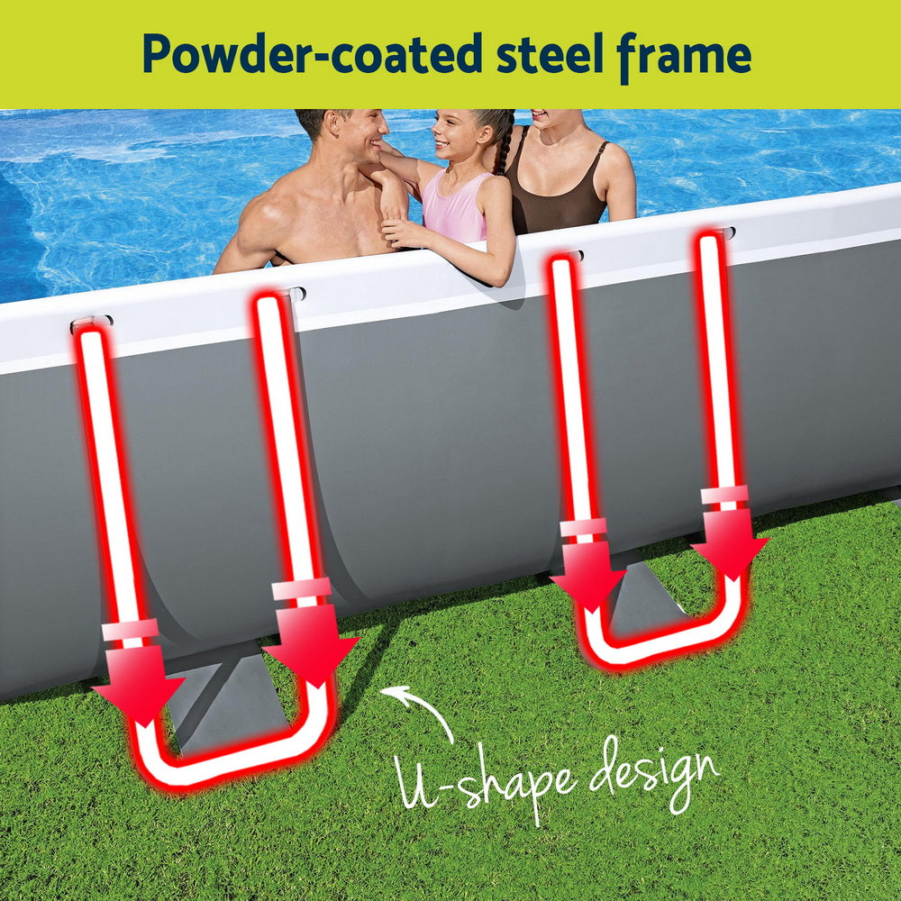 Steel Frame Pool Set 488x244cm | Filter Pump, Ladder & Cover Included