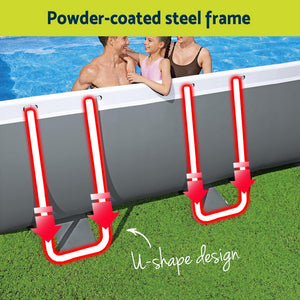Steel Frame Pool Set 488x244cm | Filter Pump, Ladder & Cover Included