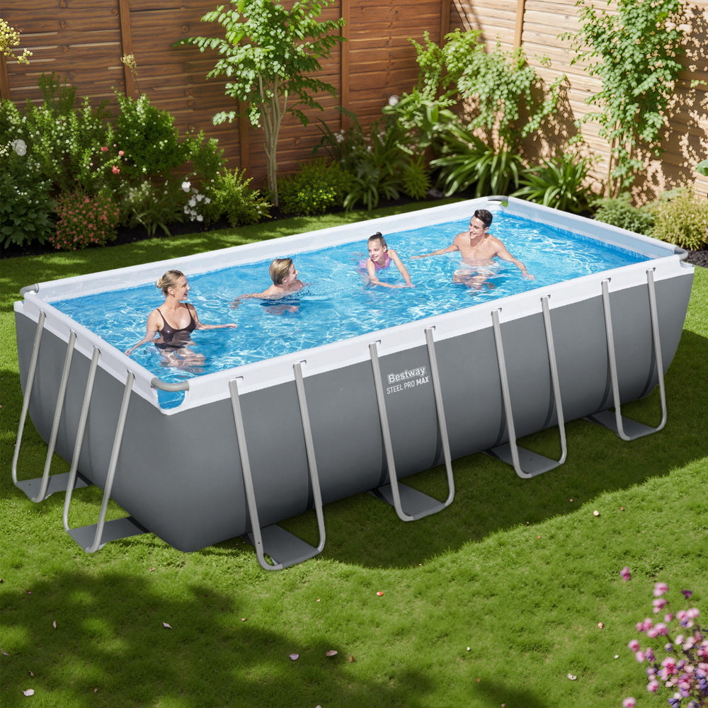 Steel Frame Pool Set 488x244cm | Filter Pump, Ladder & Cover Included