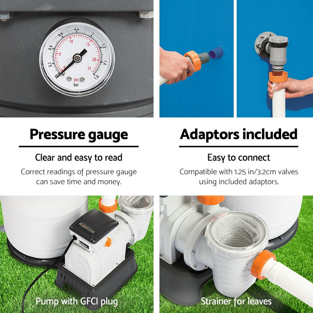 Pool Pump Sand Filter | 2200GPH | 8327L/H | Flowclear™ Filters