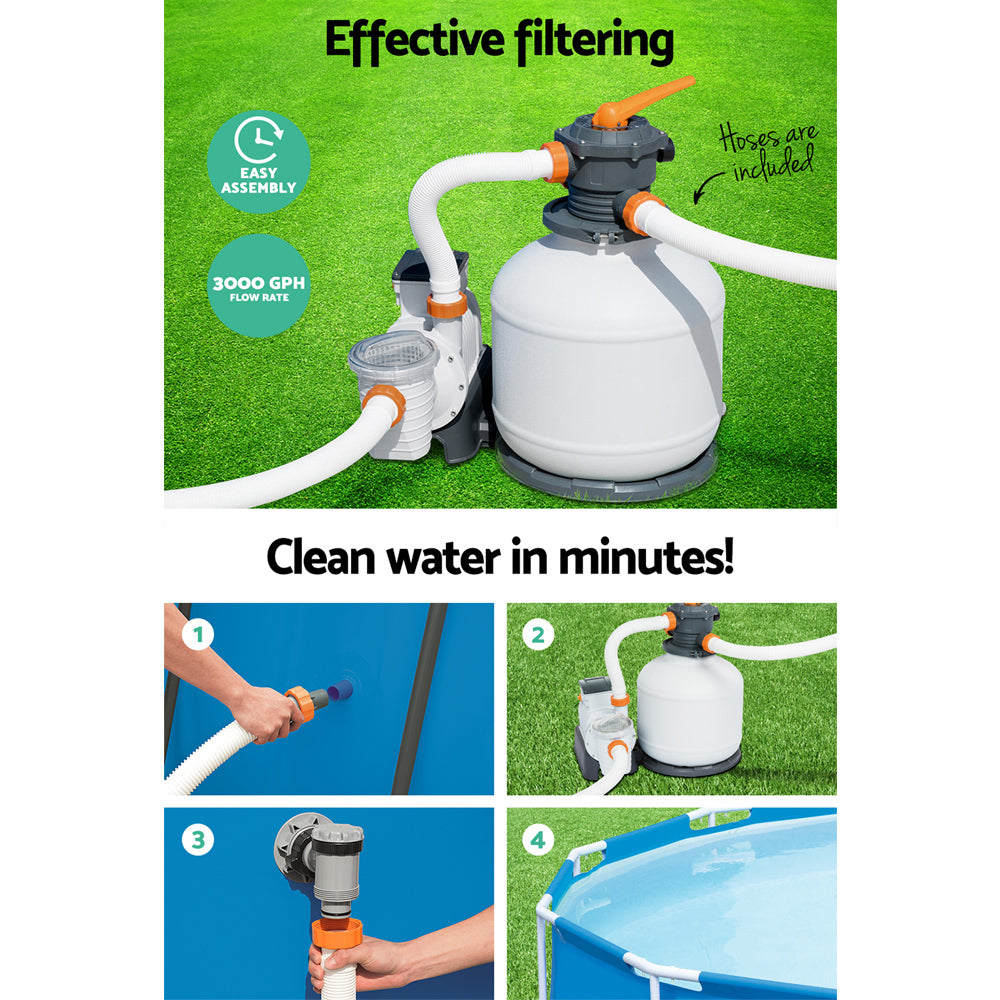 Pool Pump Sand Filter | 3000GPH | 11355L/H Pools | Flowclear™ Filters