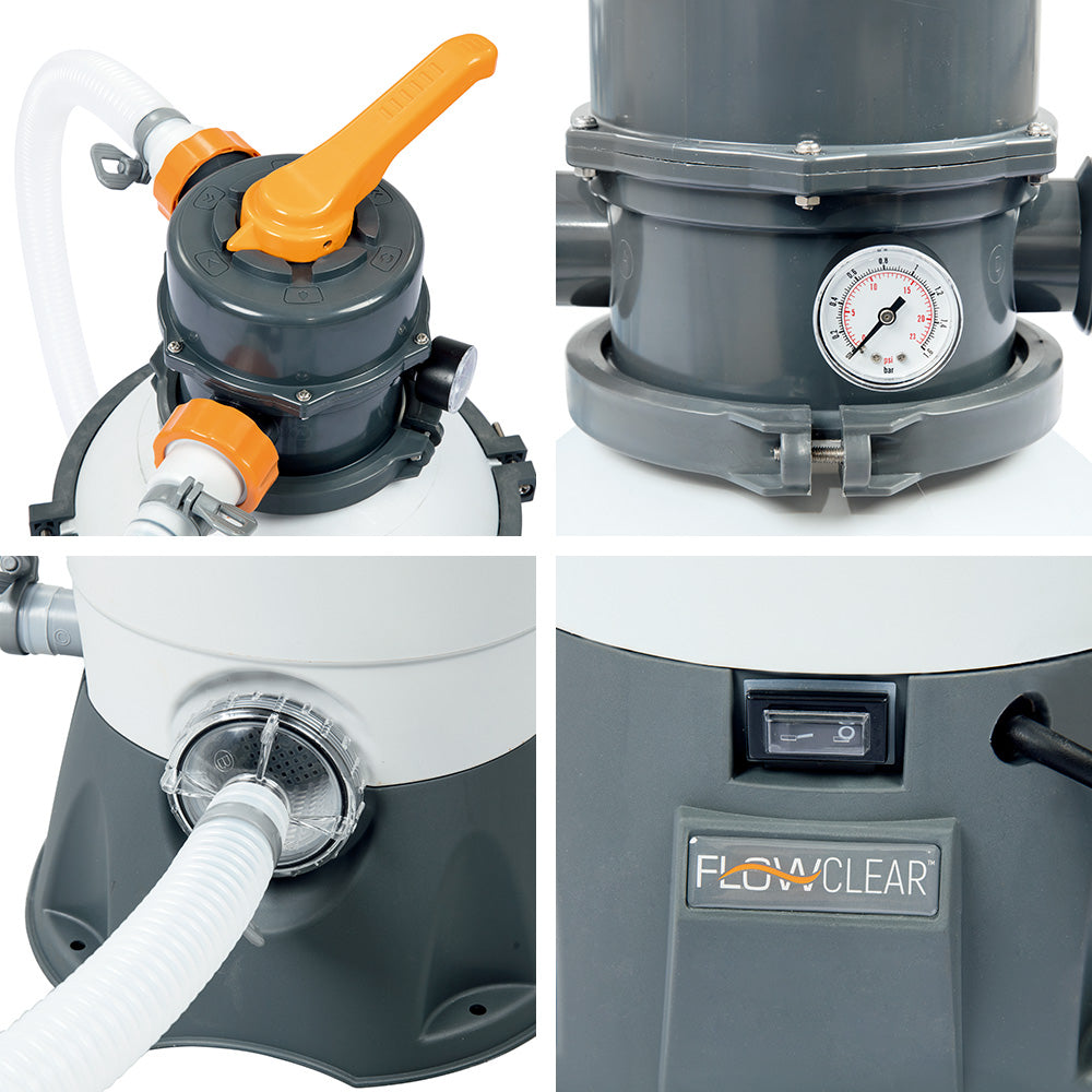 Pool Pump Sand Filter | 800GPH | 3028L/H | Pools | Flowclear Filters