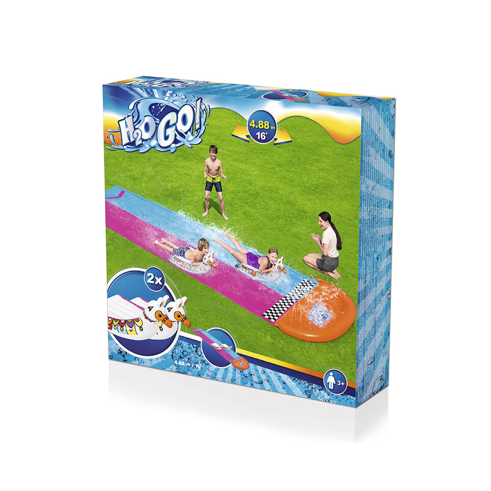 Water Slide | Slip Kids | 488cm | Dual Slides | Splash Pad