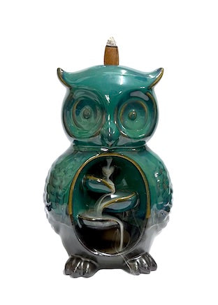 Backflow Incense Burner | Owl Design | 16.5cm