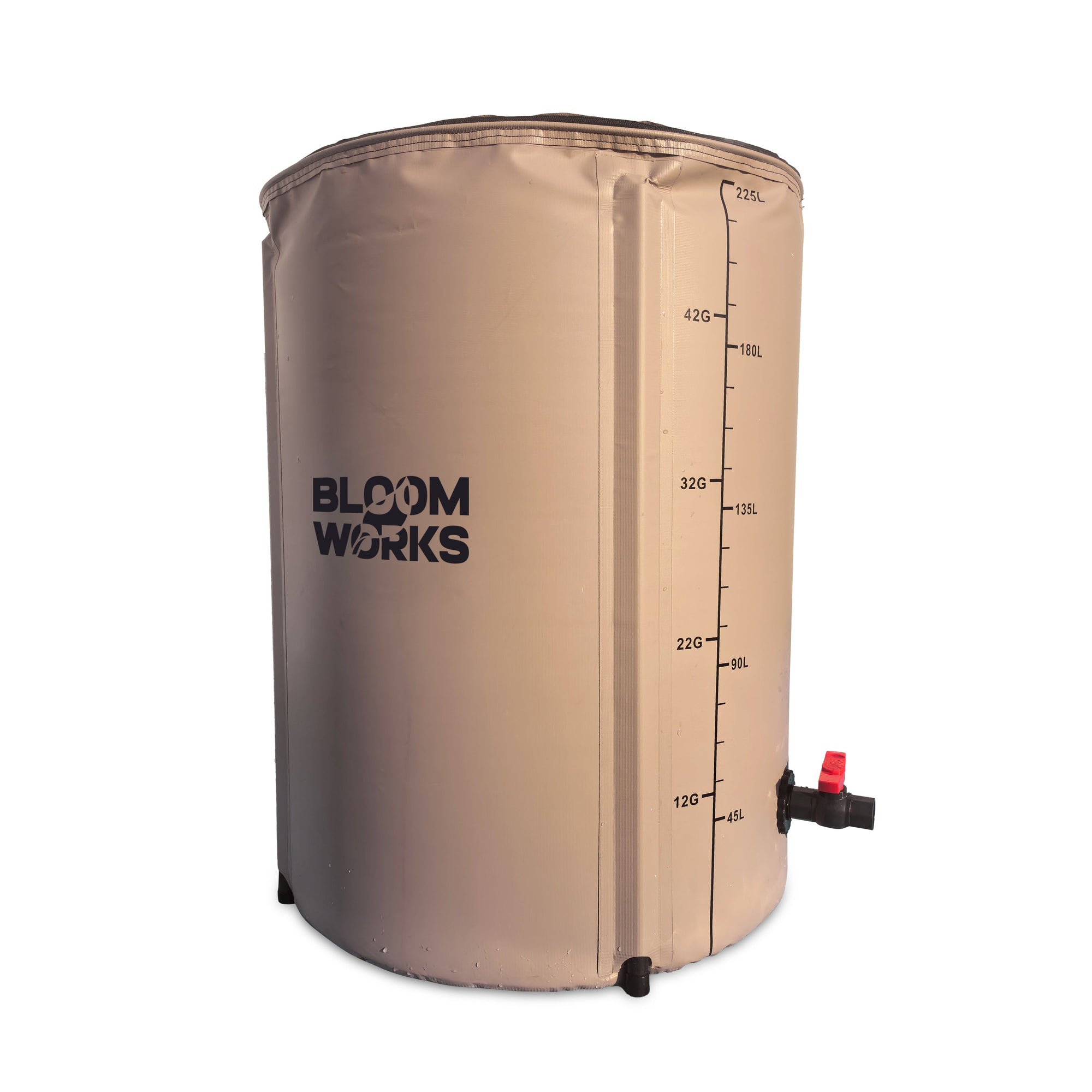 Bloom Works FlexiFlow Collapsible Water Tank | Reinforced Folding Reservoir for Hydroponics & Irrigation | 100L / 225L / 500L