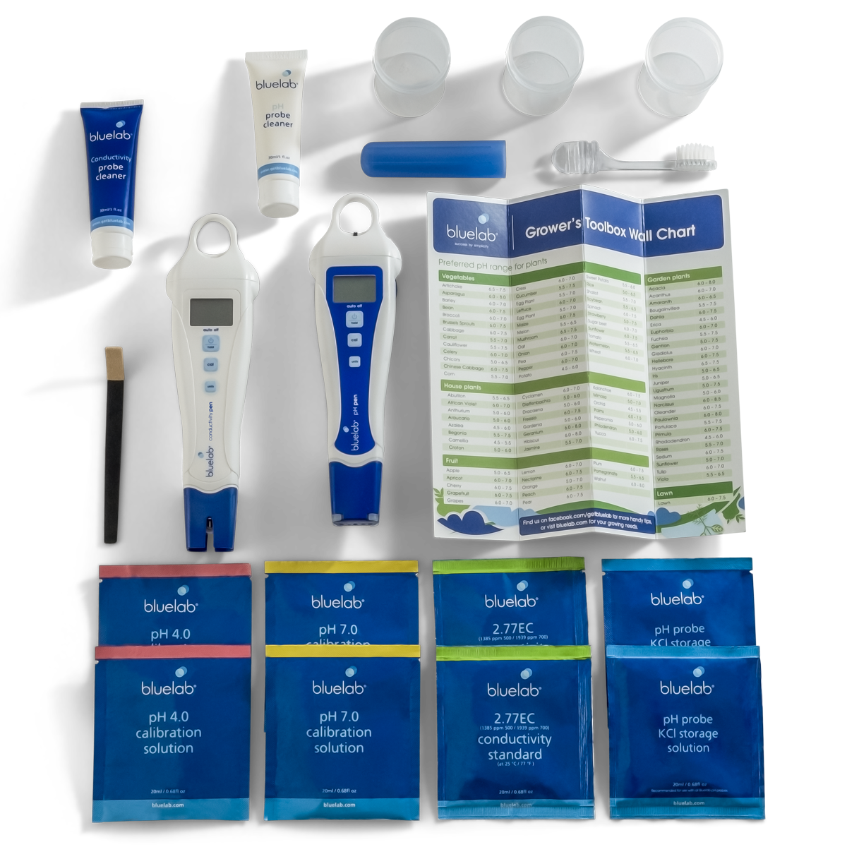 Bluelab pH & Conductivity Starter Pack | pH Pen + EC/CF/PPM Pen + Probe Care Kit