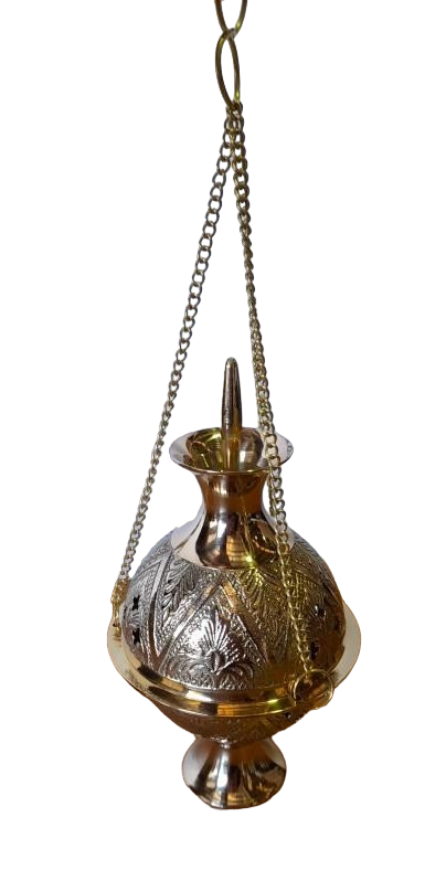 Brass Charcoal Holder - Hanging Censer Large