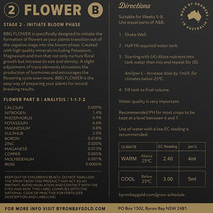 Byron Bay Gold Nutrients A + B | Flower Bloom | 1L