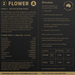 Byron Bay Gold Nutrients A + B | Flower Bloom | 1L