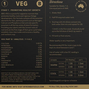Byron Bay Gold Nutrients A + B | Vegetative Growth | 5L