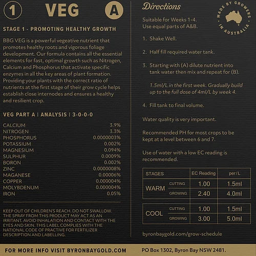 Byron Bay Gold Slab Nutrient Kit | Veg + Flower + Fruit