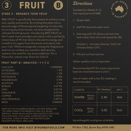 Byron Bay Gold Nutrients | Fruit - Final Flower | 1L