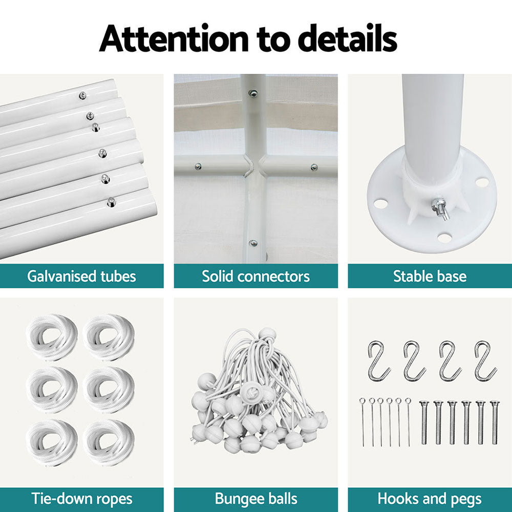 Instahut | Carports | 3x6m Carport Kits | Steel Shelter | Gazebo Canopy | Garage | Portable Garden Shed