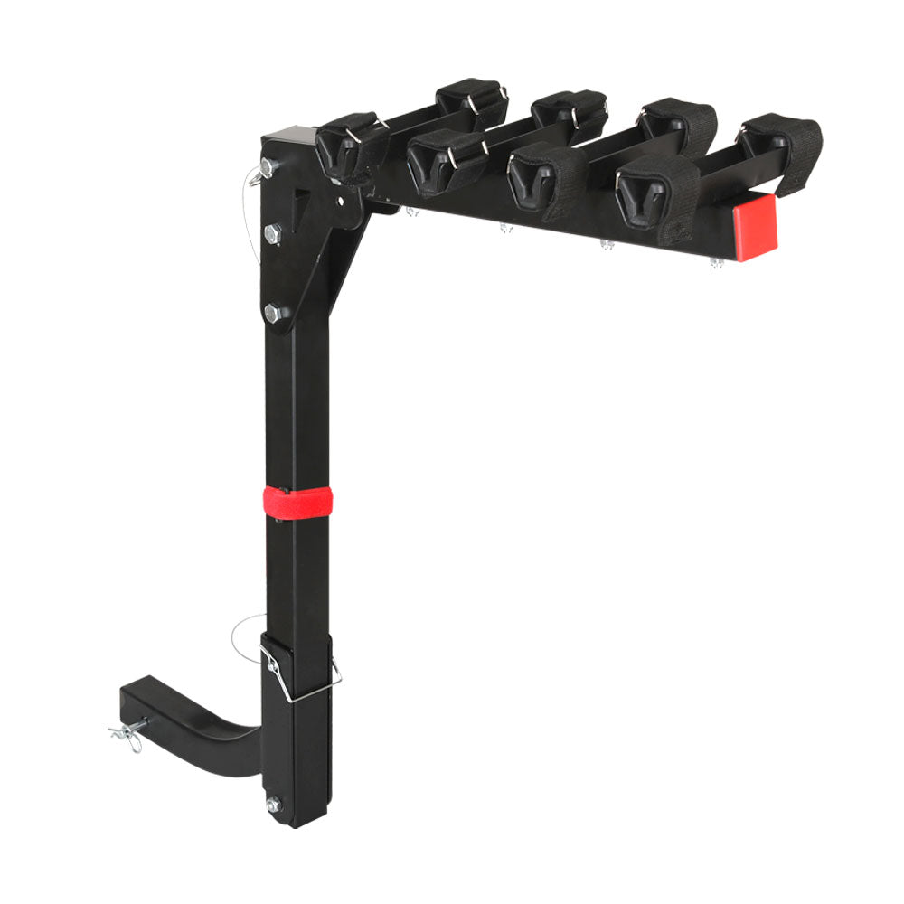Giantz 4 Bicycle Bike Carrier Rack | Car 2" Hitch Mount | Foldable | Black