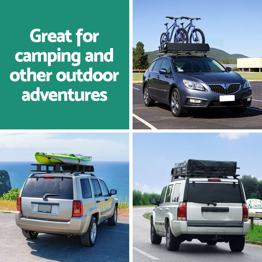 Universal Car Roof Rack Basket | Luggage Vehicle Cargo Carrier | 160cm | Black