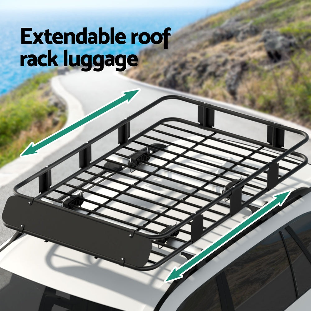 Universal Car Roof Rack Basket | Luggage Vehicle Cargo Carrier | 160cm | Black