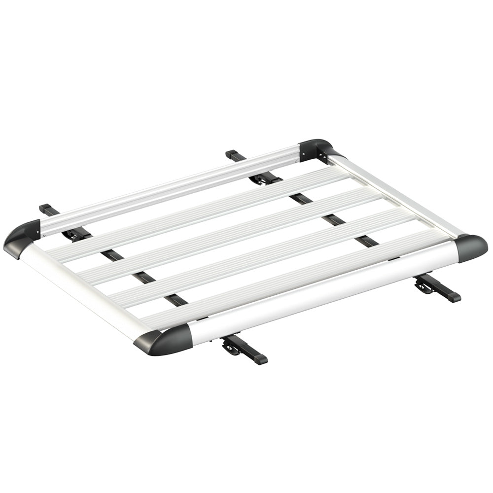 Giantz Universal Car Roof Rack Basket | Luggage | Vehicle Cargo Carrier | 140cm | Silver