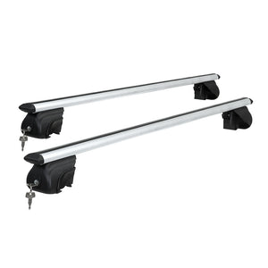 Universal Car Roof Racks | Pod Aluminium Cross Bars | Upgraded Holder | 126cm | Silver