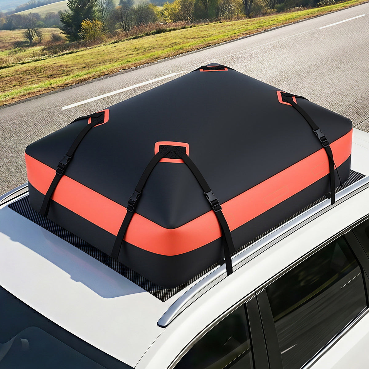 Roof Top Cargo Bag 15 Cubic Ft | Waterproof Car Luggage Carrier