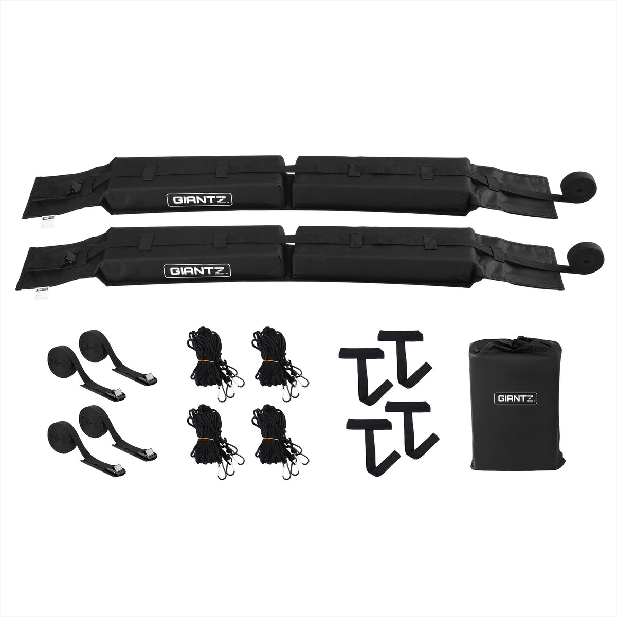 Universal Soft Roof Rack | Kayak SUP Surfboard Pads | Tie Down Straps | 80kg Capacity