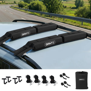 Universal Soft Roof Rack | Kayak SUP Surfboard Pads | Tie Down Straps | 80kg Capacity