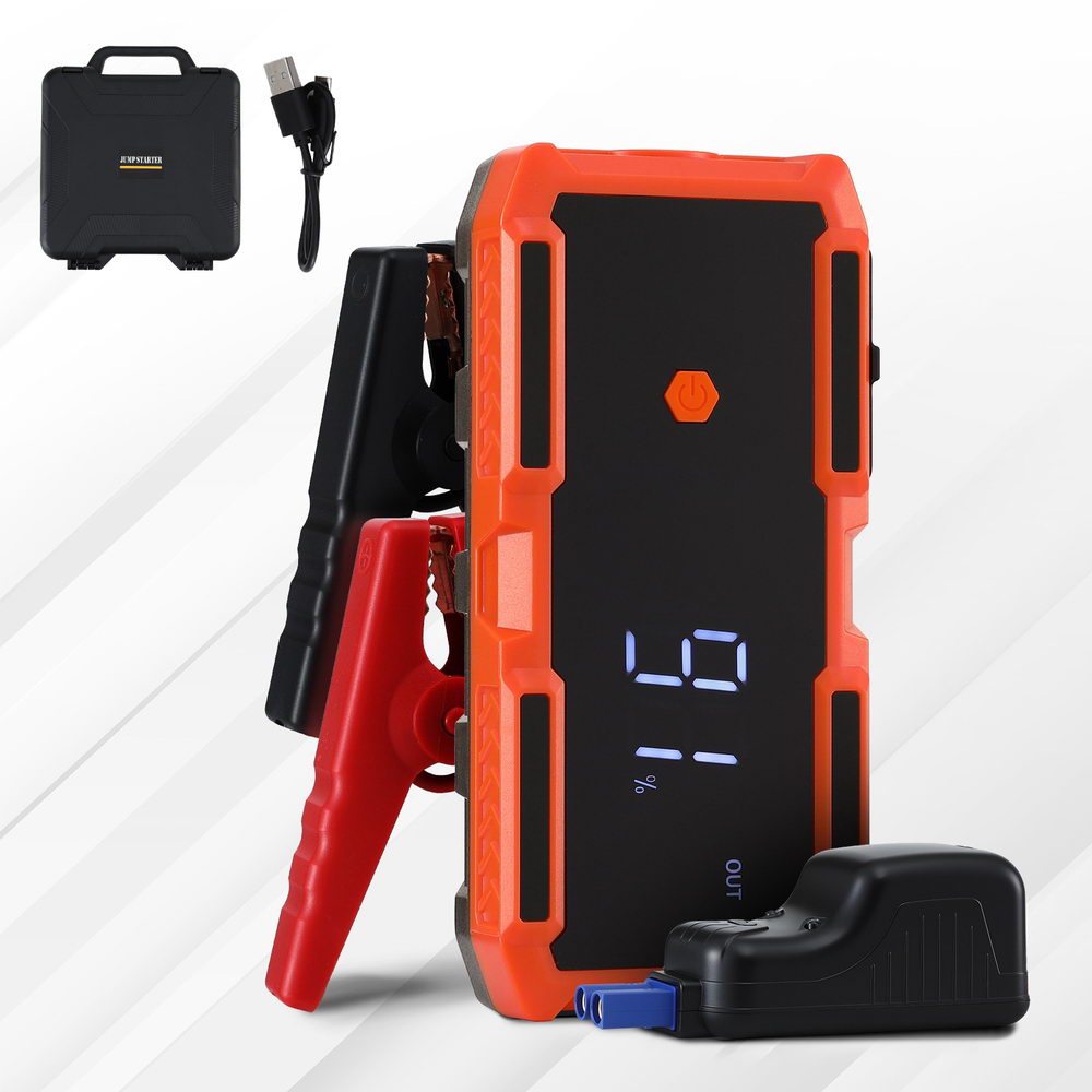 Car Jump Starter | 3000A | 12V Lithium Booster Pack | Power Bank + Cables