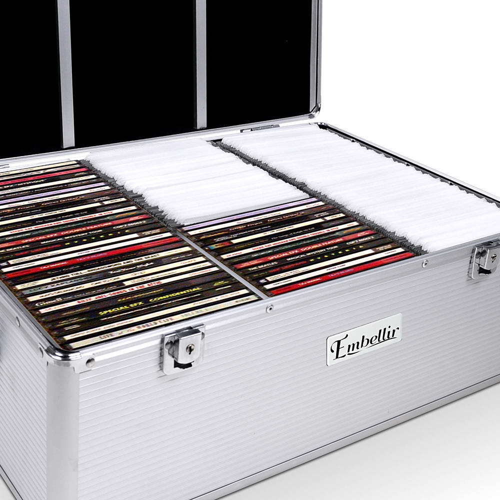 CD Case DVD Cases | Storage Box | 500 Discs | Aluminium Case | DVD Folders