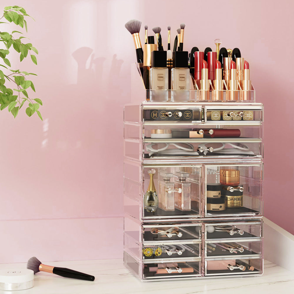 Makeup Case | Acrylic Cosmetic Organizer | Storage Box | Jewellery Holder