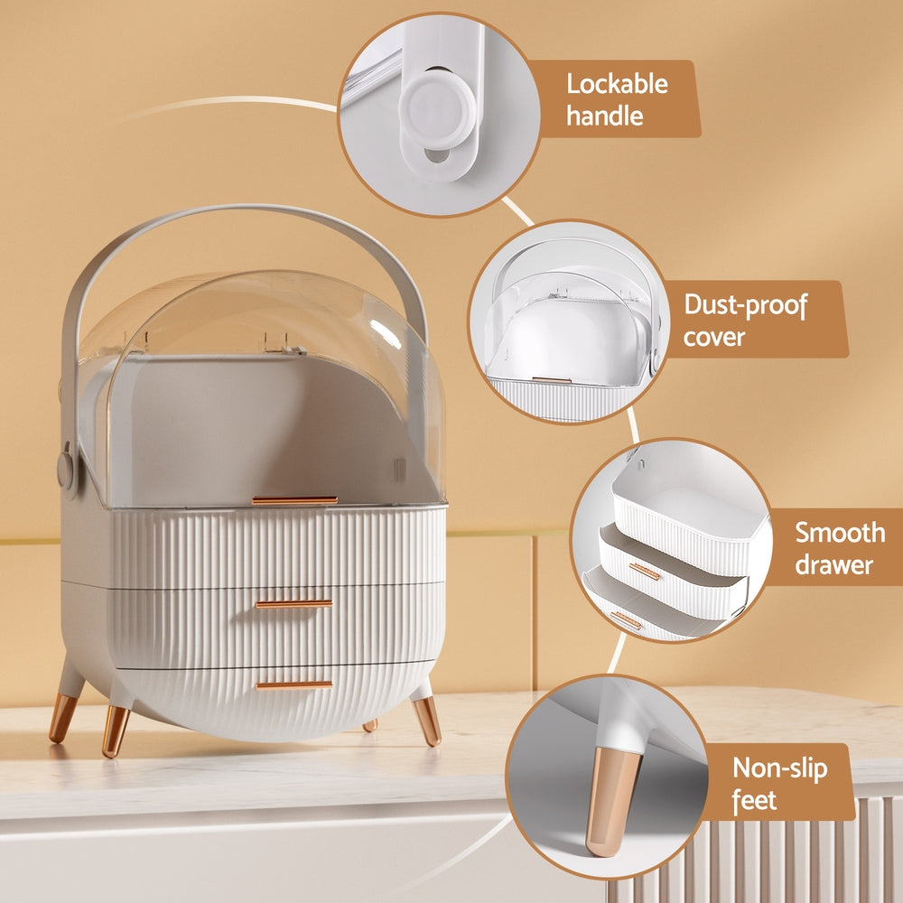 Makeup Case | Portable Cosmetic Organizer | Storage Box | Jewellery Holder