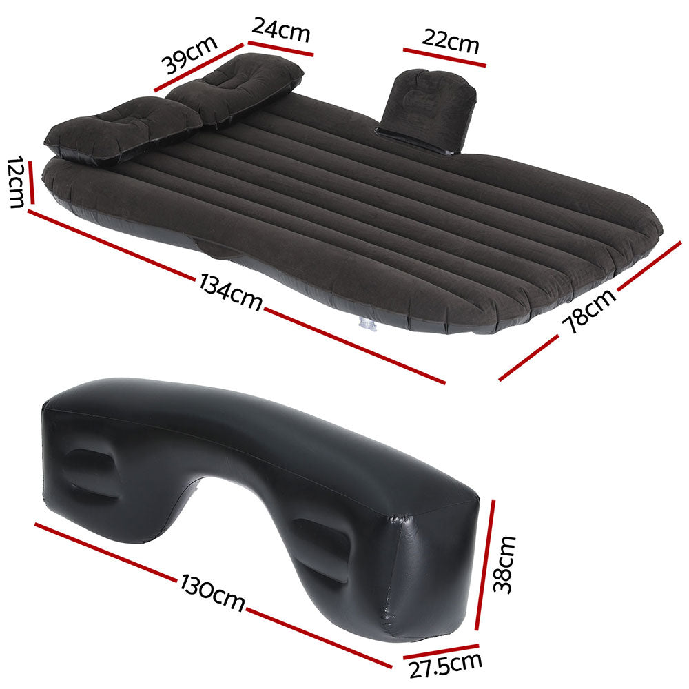 Car Mattress | 134x78cm Inflatable SUV Back Seat Camping Bed | Black